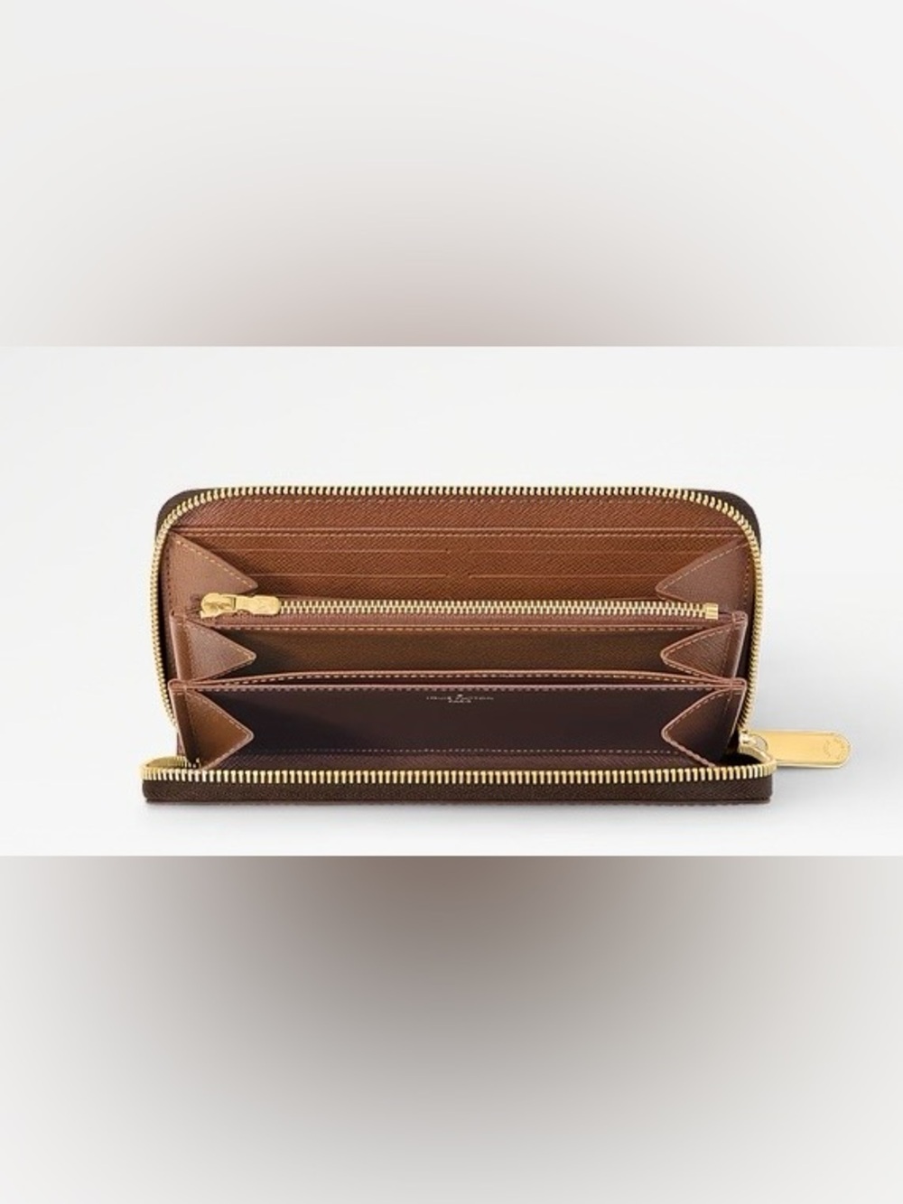 Louis Vuitton Brown Monogram Zip Around Card Holder Wallet - Picture 3 of 4